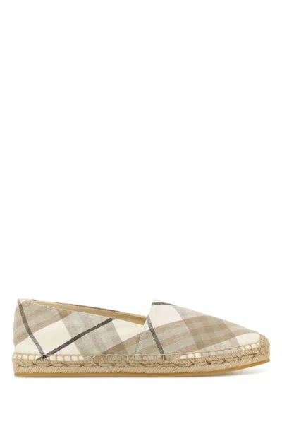 Burberry Embroidered Canvas Mews Check Espadrilles