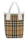 Burberry Embroidered Canvas Mini London Handbag