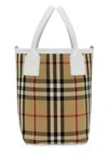 Burberry Embroidered Canvas Mini London Handbag