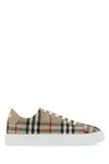 BURBERRY EMBROIDERED CANVAS SNEAKERS