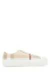BURBERRY EMBROIDERED CANVAS SNEAKERS