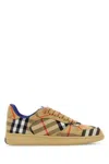 Burberry Embroidered Canvas Terrance Sneakers In Multi