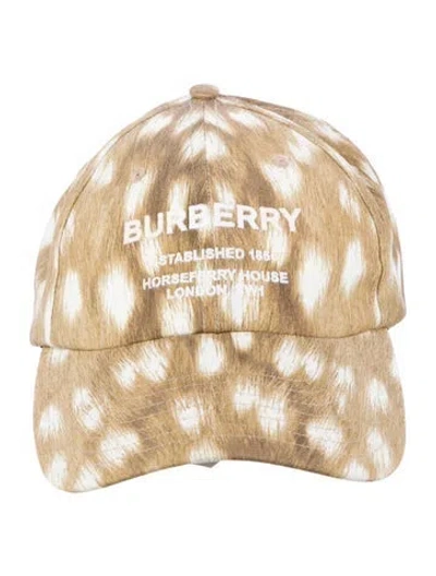 Pre-owned Burberry Embroidered Cap In Brown