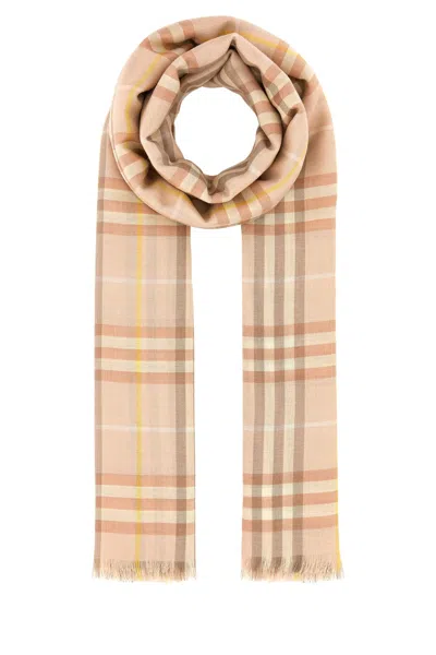 BURBERRY EMBROIDERED CASHMERE BLEND SCARF