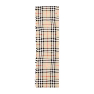 Burberry Embroidered Cashmere Blend Scarf