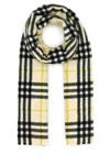 Burberry Cashmere Scarf Embroidered Checks