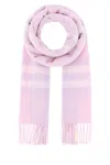 Burberry Embroidered Cashmere Scarf In Purple