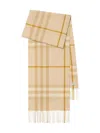 Burberry Embroidered Cashmere Scarf In Neutral