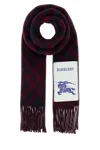 Burberry Embroidered Cashmere Scarf In Brown