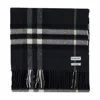 Burberry Embroidered Cashmere Scarf In Black