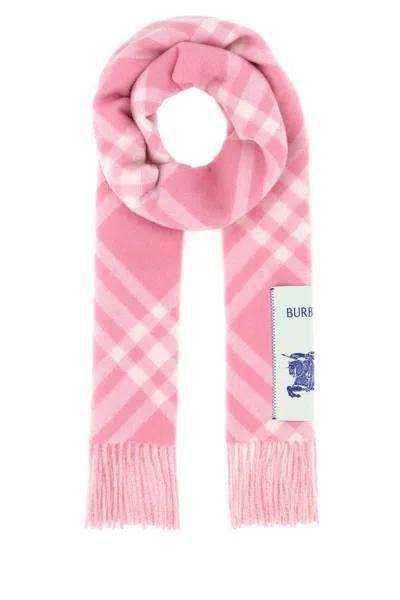 Burberry Embroidered Cashmere Scarf 168 Cm X 30 Cm In Pink