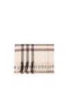 Burberry Embroidered Cashmere Scarf In Alabaster