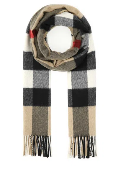 Burberry Embroidered Cashmere Scarf In Multicolor