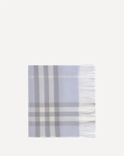 Burberry Embroidered Cashmere Scarf In Blue