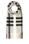 Burberry Embroidered Cashmere Scarf In Gray