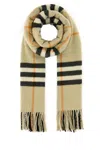 Burberry Cashmere Scarf With Soft Texture And Fringe In Lightsage