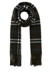 Burberry Dark Brown Signature Print Scarf In Snug