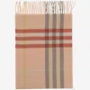 Burberry Embroidered Cashmere Scarf In Teacup