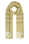 Burberry Embroidered Cashmere Scarf In Yellow