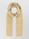 Burberry Embroidered Checks Cashmere Scarf In Beige