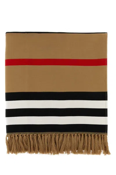 BURBERRY BURBERRY EMBROIDERED COTTON BLANKET