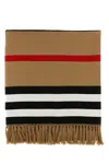 Burberry Embroidered Cotton Blanket In White