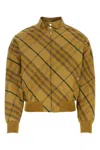 Burberry Check Motif Zip-up Bomber Jacket