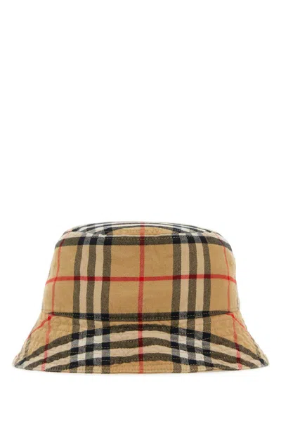 BURBERRY BURBERRY EMBROIDERED COTTON BUCKET HAT