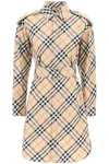 Burberry Embroidered Cotton Dress In Neutral