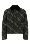 Burberry Multi Color Embroidered Logo Jacket In Shadowipcheck