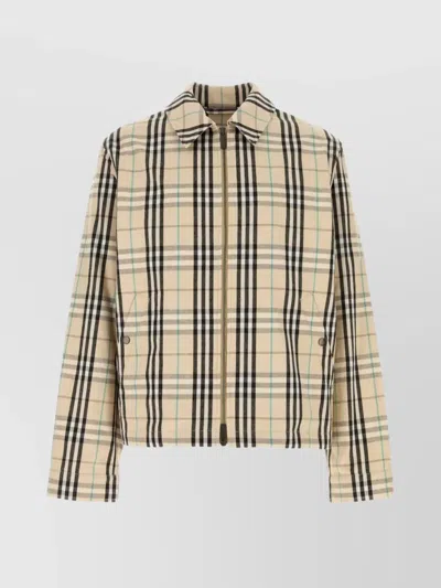 BURBERRY EMBROIDERED COTTON JACKET WITH COLLARED DESIGN