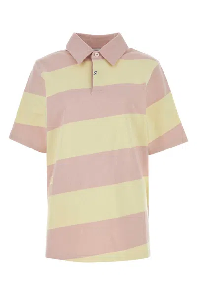 Burberry Embroidered Cotton Polo Shirt In Pink