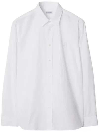 BURBERRY EMBROIDERED COTTON SHIRT