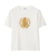 Burberry Embroidered Crest T-shirt In White