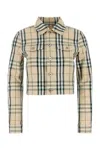Burberry Cropped Checkered Jacket For In Grainipcheck