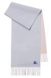 Burberry Embroidered Ekd Reversible Cashmere Scarf In Multi