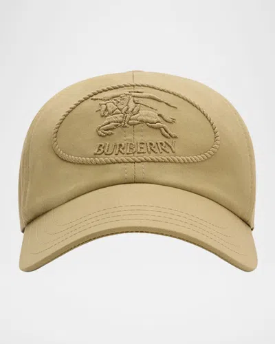 Burberry Embroidered Ekd Stamp Baseball Cap In Brown