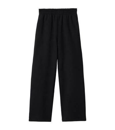 Burberry Embroidered Ekd Sweatpants In Black