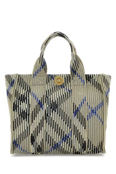 BURBERRY EMBROIDERED FABRIC CHECK MINI HANDBAG