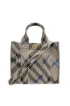 Burberry Embroidered Fabric Check Mini Handbag
