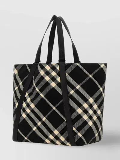 Burberry Embroidered Fabric Festival Shopping Bag