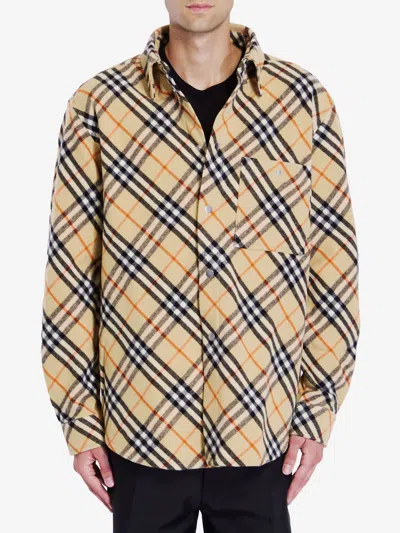 Burberry Embroidered Flannel Shirt In Multi