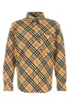 Burberry Button-down Collar Checked Pattern Shirt In Sandipcheck