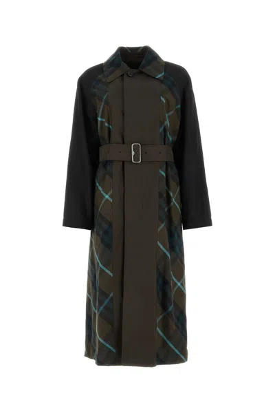 Burberry Embroidered Gabardine Bradford Trench Jacket In Brown