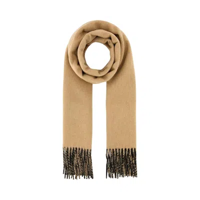 Pre-owned Burberry Embroidered Knight Solid Scarf 'camel/black' | Tan | Men's Size Onesize In Brown