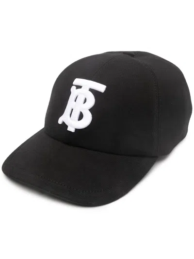 Burberry Monogram Baseball Cap In Schwarz