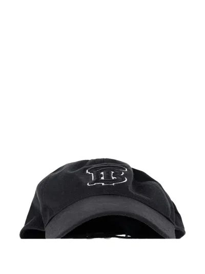 Pre-owned Burberry Embroidered Logo Baseball Cap In Black