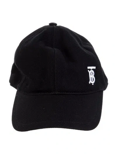 Pre-owned Burberry Embroidered Logo Baseball Cap In Black