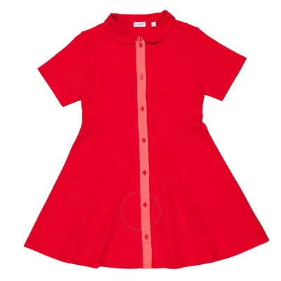 Burberry Kids'  Embroidered Logo Cotton Dress