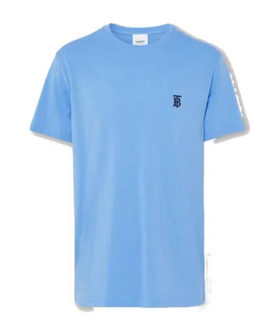 Burberry Embroidered Logo Cotton T-shirt
